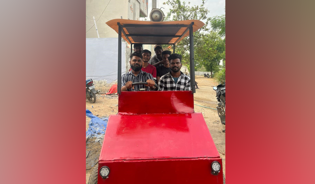 Khammam engineer makes golf cart that runs on multiple energy sources