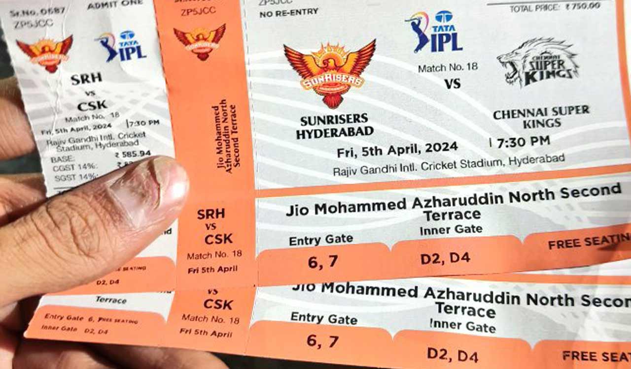 Fake IPL tickets alert for SRH vs CSK match in Hyderabad