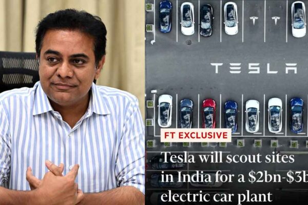 KTR urges Congress govt to bring Tesla plant to Telangana