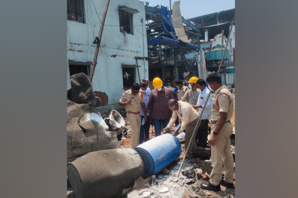 FSL team collects samples from blast site at SB Organics