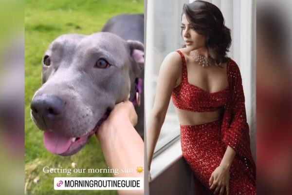 Samantha Ruth Prabhu joins furry friend Saasha in garden for morning sun