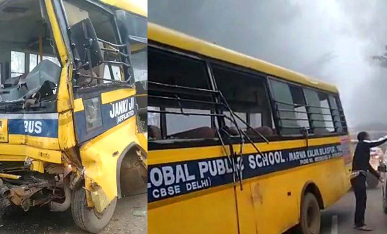 Six Sudents killed, 20 injured in Haryana after school bus overturns