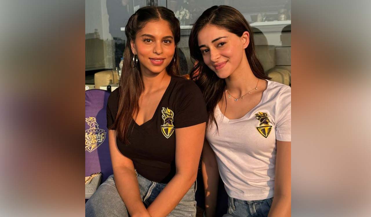 Suhana Khan shares joyful photos with Ananya Panday after KKR victory