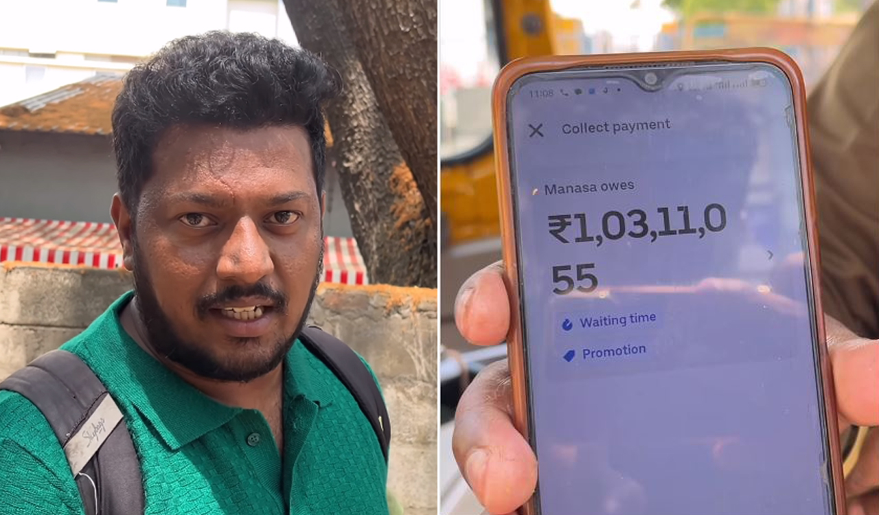 Watch: Hyderabad vlogger slapped with whopping Rs 1 cr bill for short Uber ride in Bengaluru