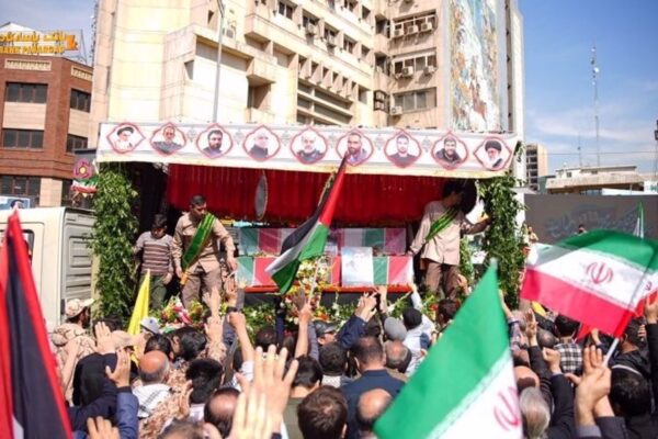 Iran holds funeral procession for IRGC members killed in Israeli strike