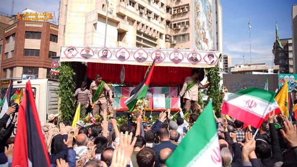 Iran holds funeral procession for IRGC members killed in Israeli strike