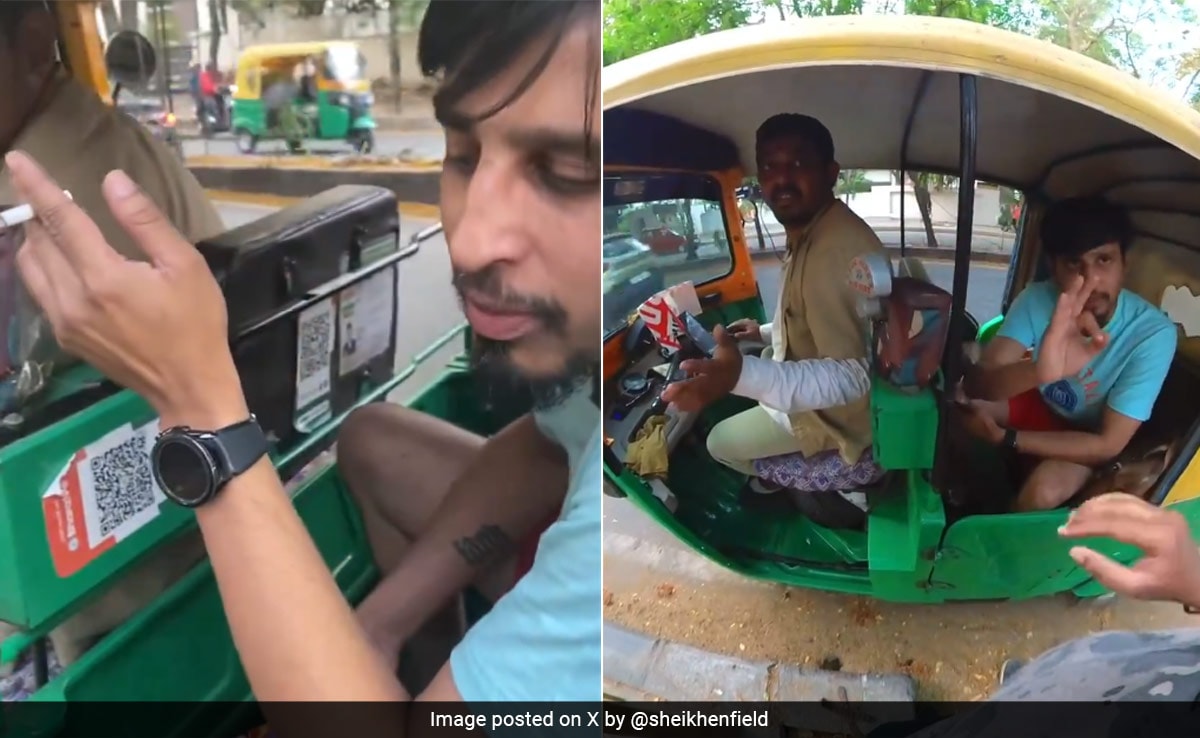 Bengaluru Biker Confronts Passenger Smoking Inside Auto, Police Responds