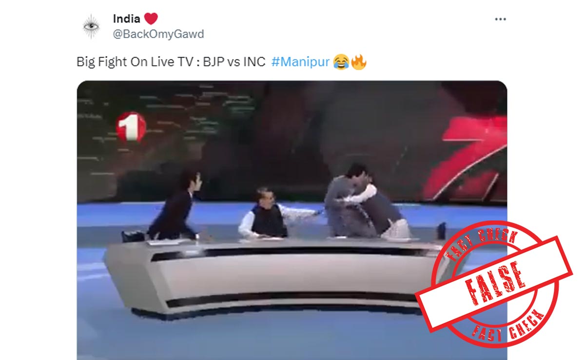 Congress-BJP Fight In Manipur? No, It's A Video Of Afghan TV Panel Clash