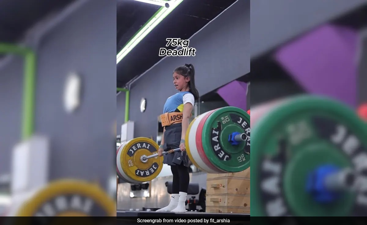 Watch: 9-Year-Old Haryana Girl Stuns Internet With Her 75 Kg Deadlift