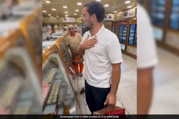 Rahul Gandhi Takes A Break From Poll Campaign, Relishes Gulab Jamuns