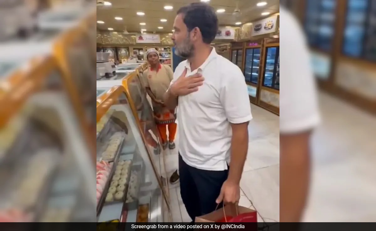 Rahul Gandhi Takes A Break From Poll Campaign, Relishes Gulab Jamuns