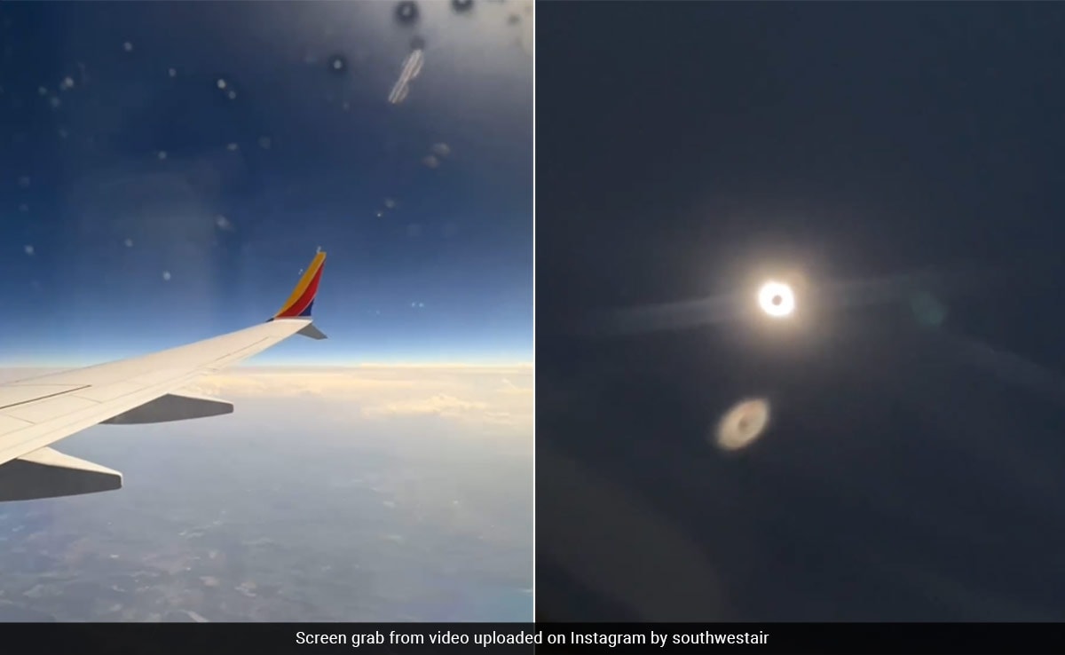 ''Once In A Lifetime'': Stunning Video Shows Total Solar Eclipse From Plane At 35,000 Feet