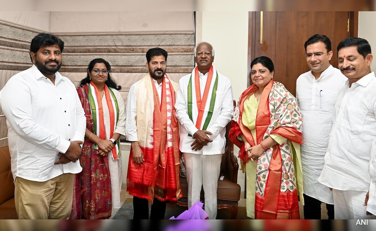 BRS MLA Kadiyam Srihari, Daughter Join Congress Ahead Of Lok Sabha Polls