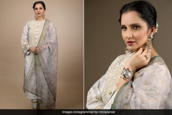 Eid 2024: Sania Mirza In A Pastel Suit Looked As Radiant As The Eid Ka Chaand