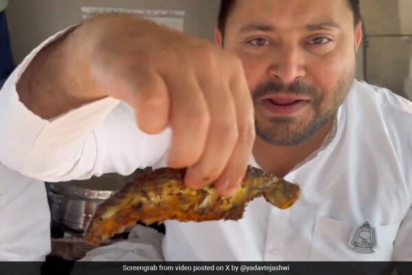 Tejashwi Yadav's Counter After Video Of Him Eating Fish Sparks Row