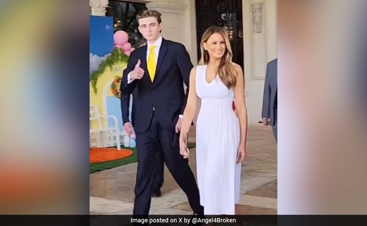 Donald Trump's Youngest Son Barron Makes Rare Appearance, Video Viral