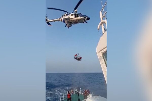 Watch: Lankan Fisherman Evacuated By Indian Coast Guard