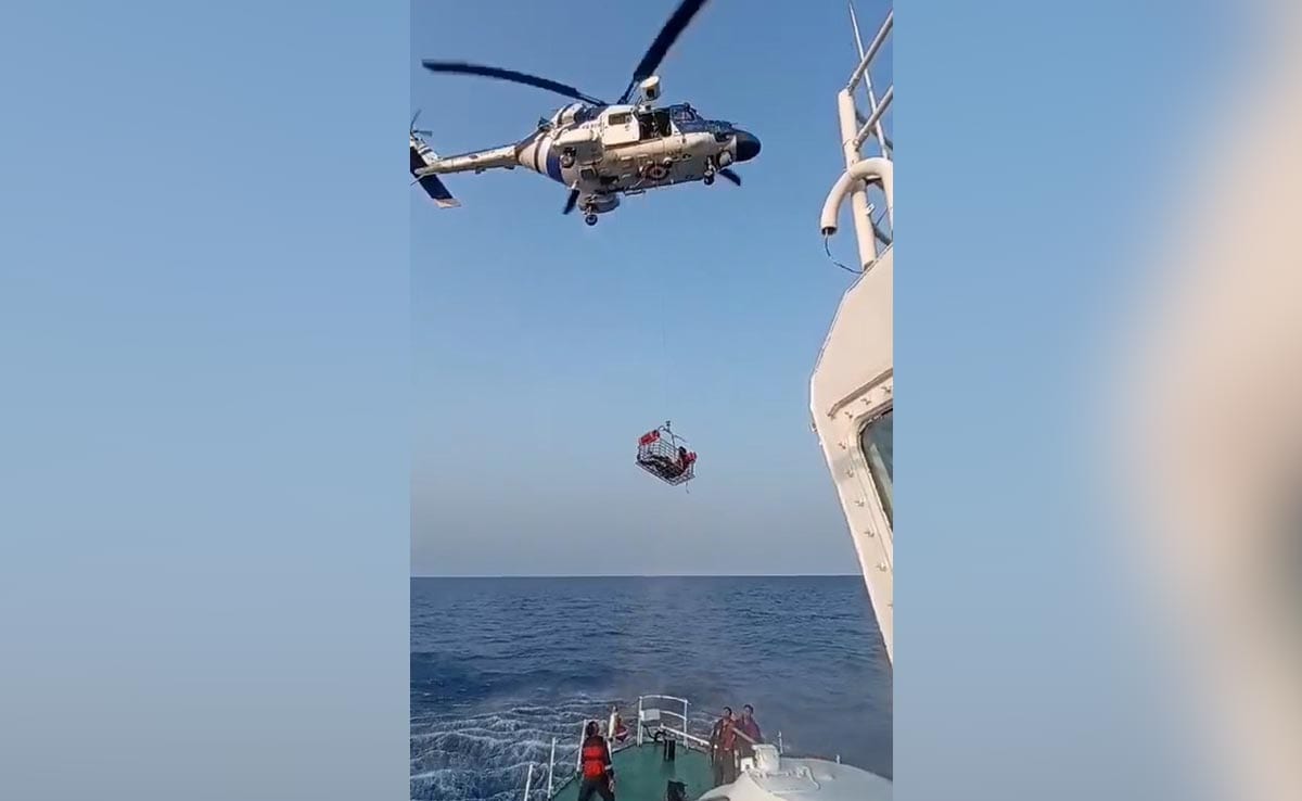 Watch: Lankan Fisherman Evacuated By Indian Coast Guard