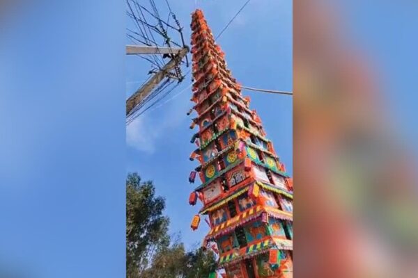 Video: 100-Foot Chariot For Temple Fair Collapses, Narrowly Misses Devotees