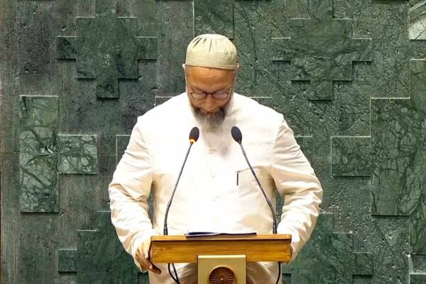 Asaduddin Owaisi raises ‘Jai Palestine’ slogan after taking MP oath