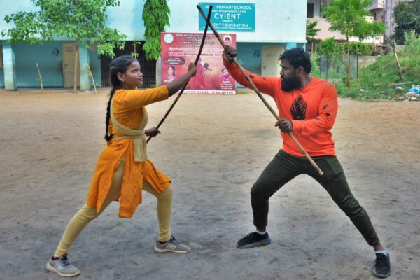 Hyderabad: This duo empowers kids with traditional Dravidian sport ‘Karra Samu’