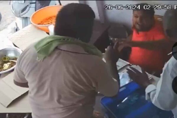 Watch: Tipplers attack permit room owner in Jagtial