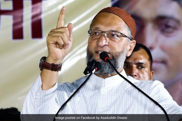 "Doesn't Scare Me": Asaduddin Owaisi Says Delhi Home Vandalised With Ink