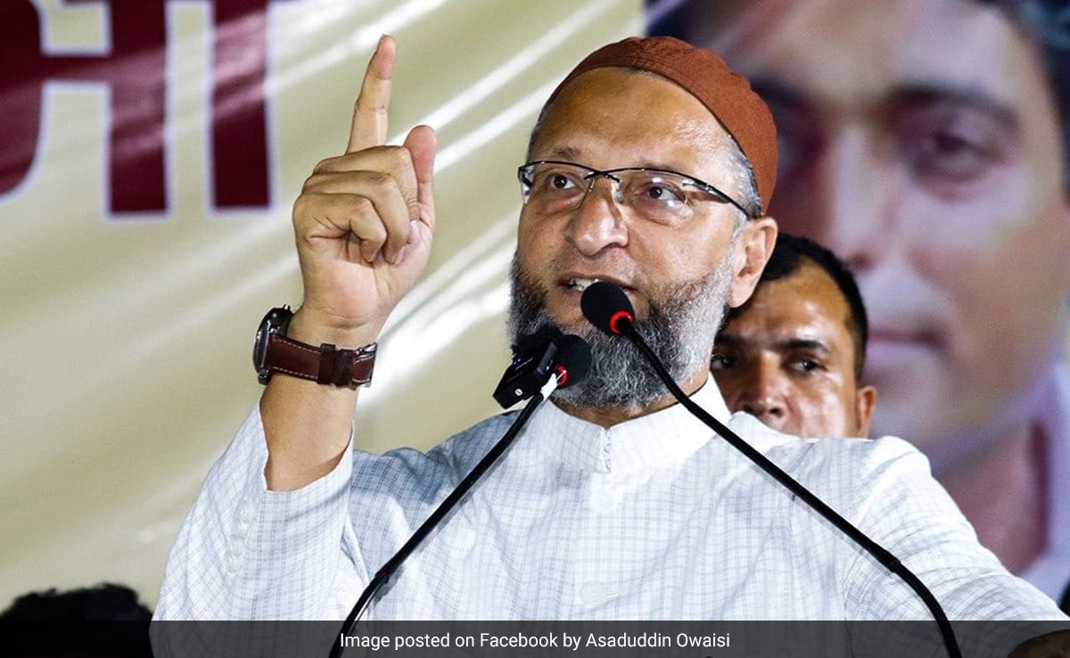 "Doesn't Scare Me": Asaduddin Owaisi Says Delhi Home Vandalised With Ink