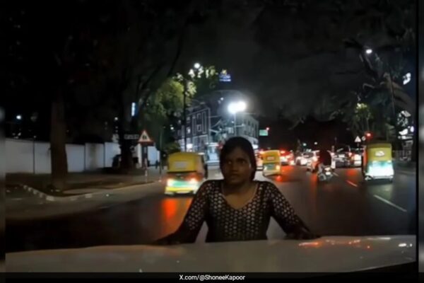 Shocking Dashcam Video From Bengaluru Shows Woman Faking Car Accident