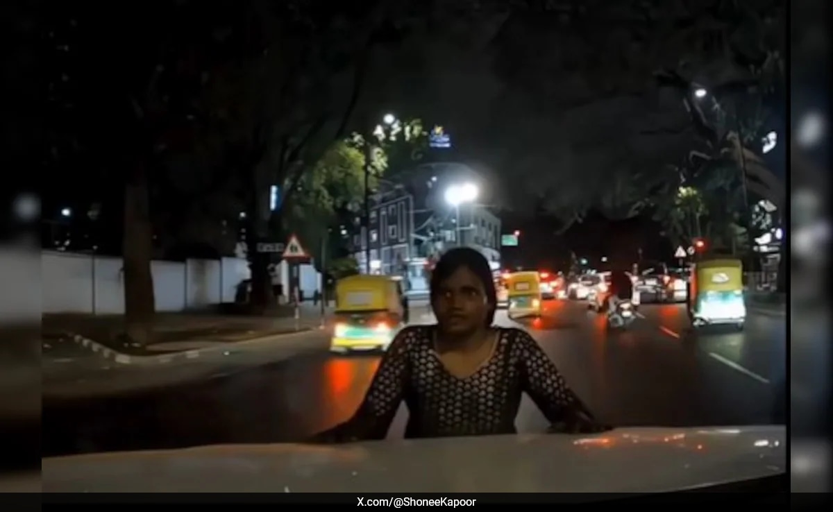 Shocking Dashcam Video From Bengaluru Shows Woman Faking Car Accident