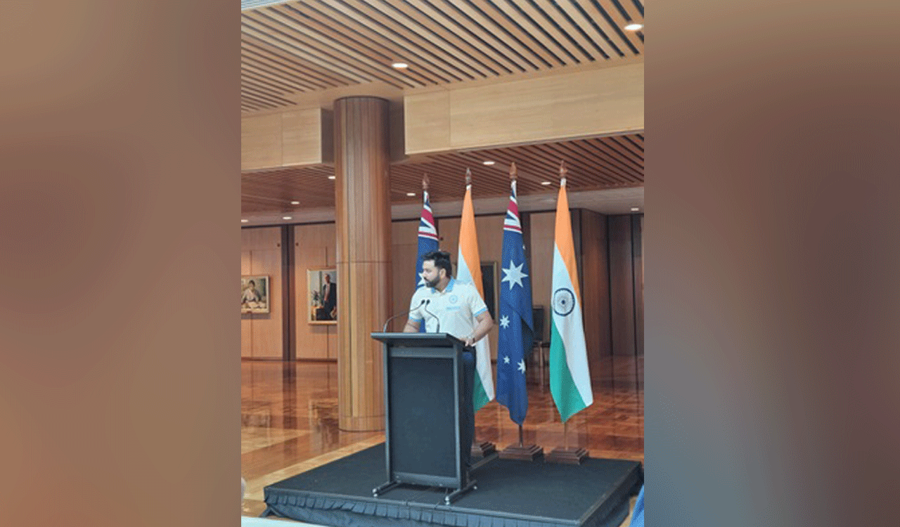 Rohit Sharma hails India, Australia relations at Australian Parliament