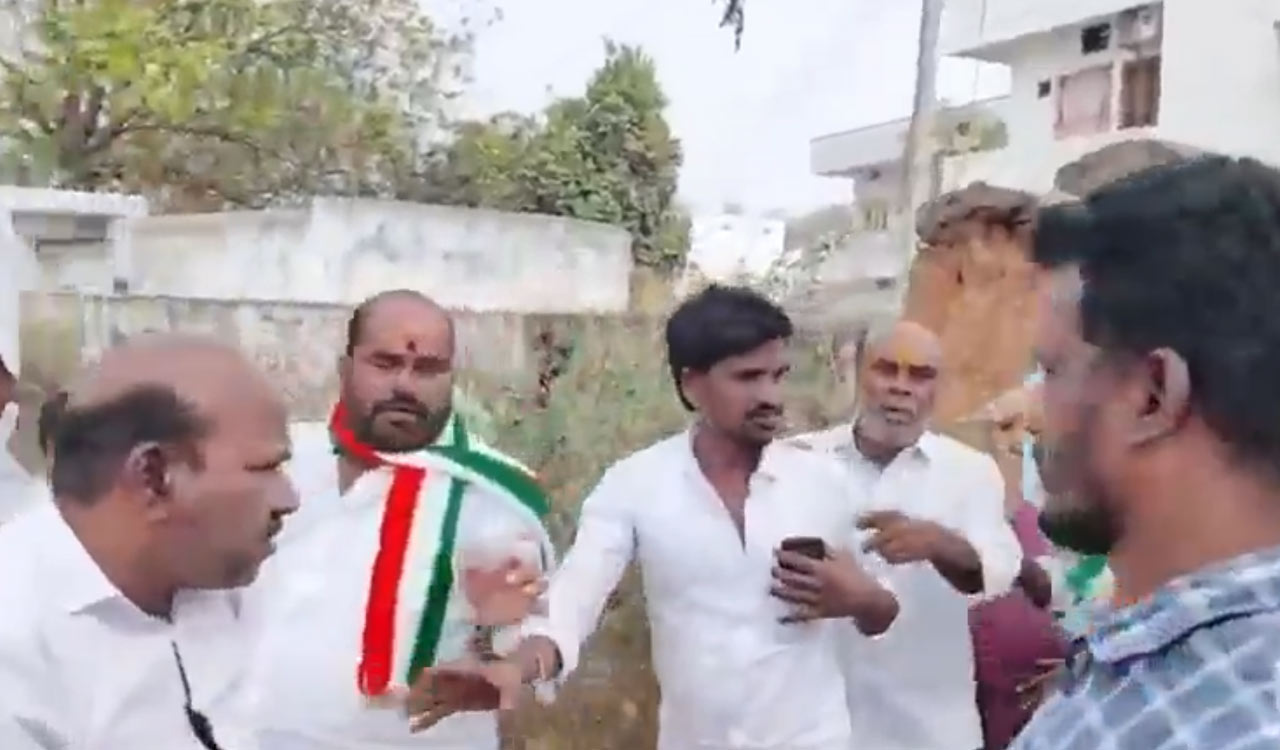 Tension in Medchal: Congress workers attack BRS leaders, vandalize MLA Malla Reddy’s car