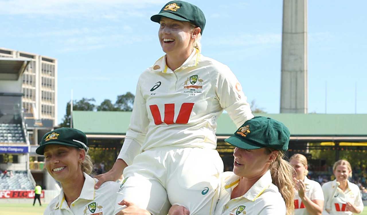 Healy’s women thrash India by 10 wickets in one-off women’s D/N Test