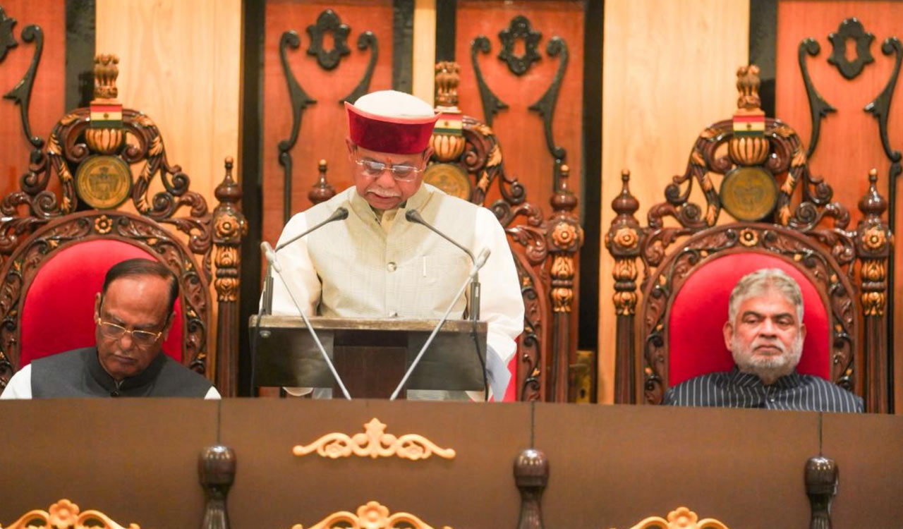 BRS disrupts Governor’s address as speech lists tall claims of Congress govt