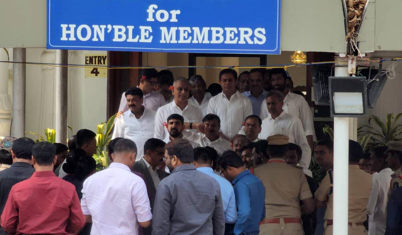 Watch: BRS MLAs stage walkout during Budget speech over unfulfilled promises