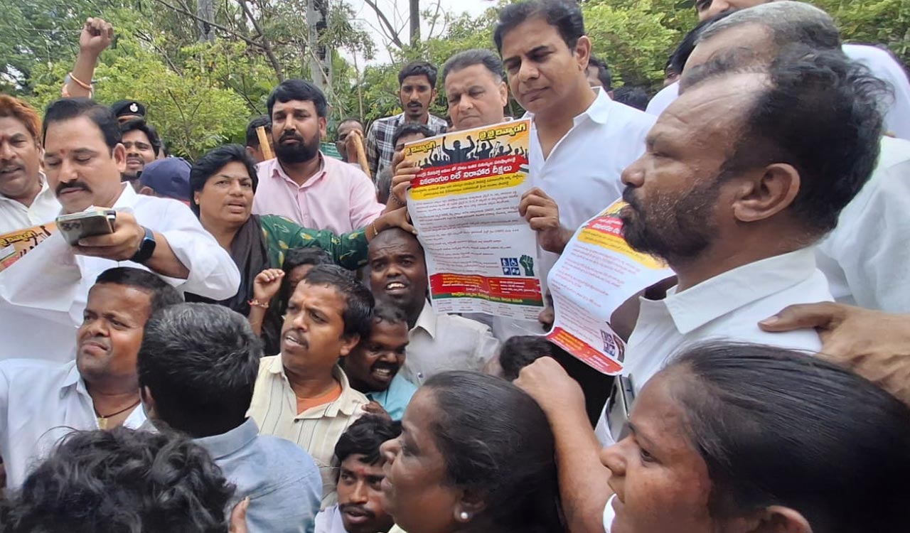 KTR condemns arrest of BRSV leaders, demands immediate release