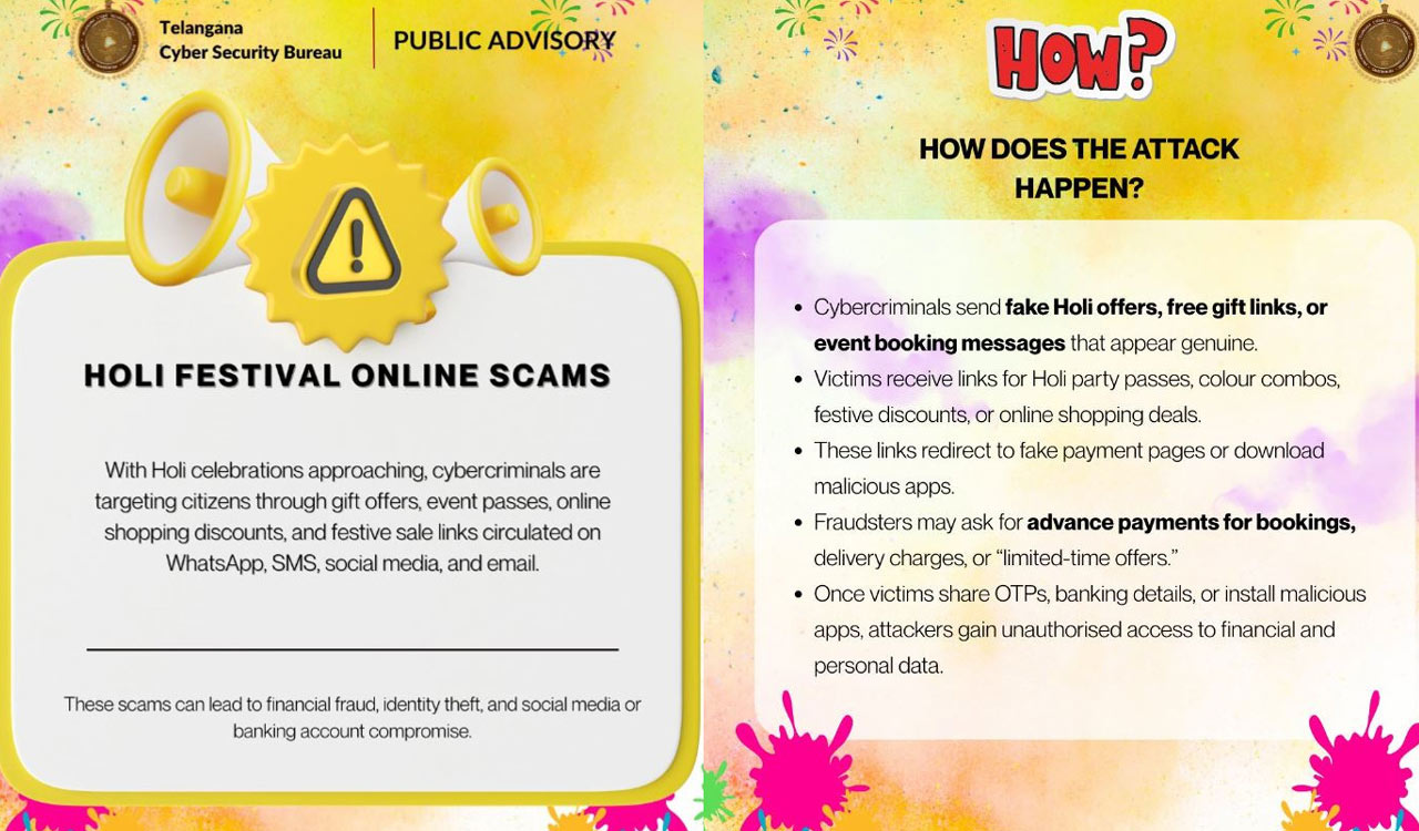 TGCSB warns of rising online scams and digital payment fraud during Holi