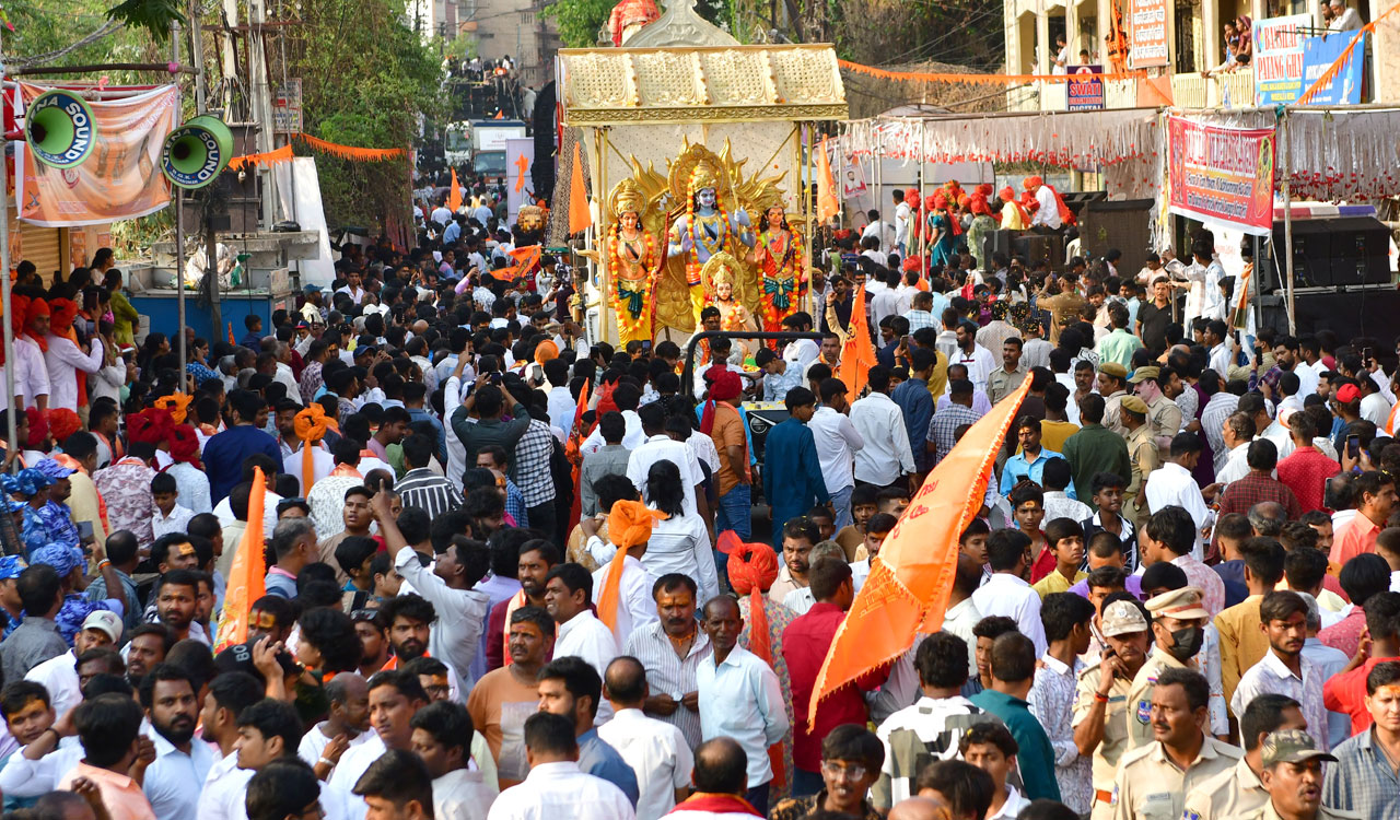 Hyderabad witnesses grand Sri Rama Navami Shobha Yatra
