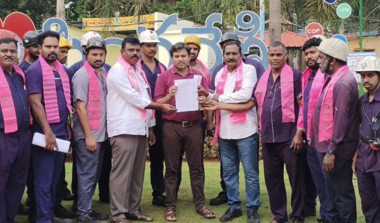 TBGKS stages protest at Godavarikhani coal mine, demands monthly medical boards