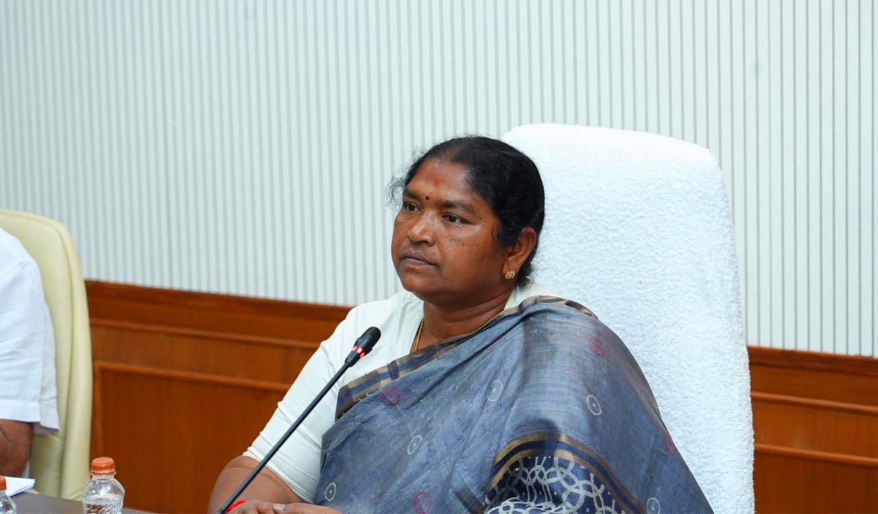 Minister Seethakka serves legal notice to KCR, BRS over Anganwadi phone scam allegations