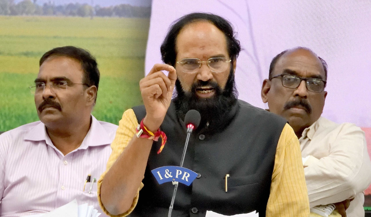 Civil Supplies Minister Uttam writes to Centre over paddy procurement
