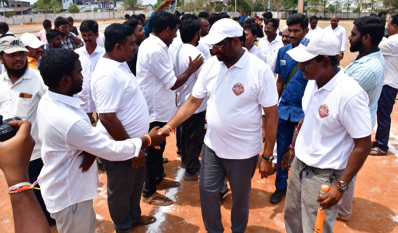 MP Ravichandra inaugurates cricket tournament in Kothagudem, asks youths to excel in sports