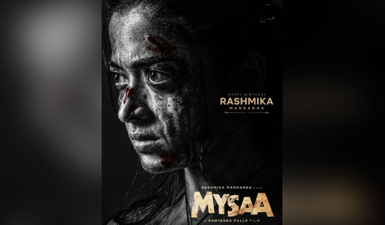 Rashmika Mandanna stuns in gritty Mysaa poster on birthday
