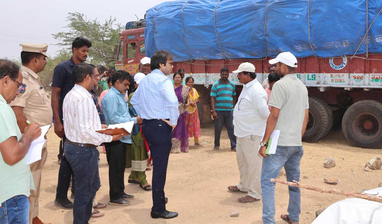 Kothagudem Collector directs officials to take measures to protect paddy from rains