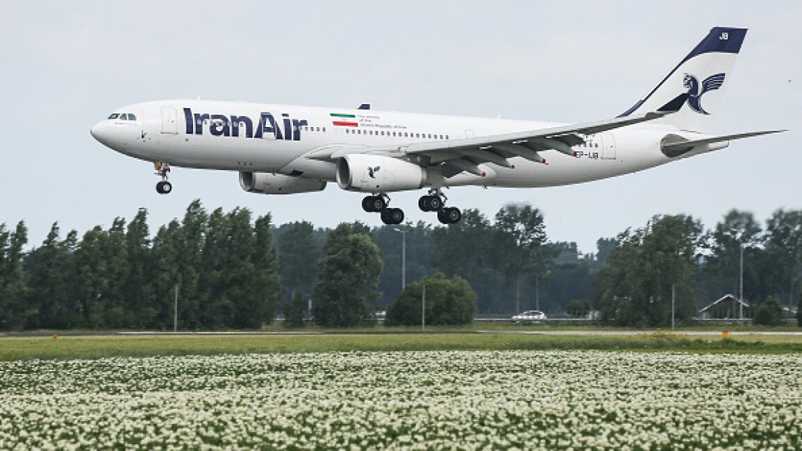 1st flight from Tehran in 4 mos lands in Dubai airport