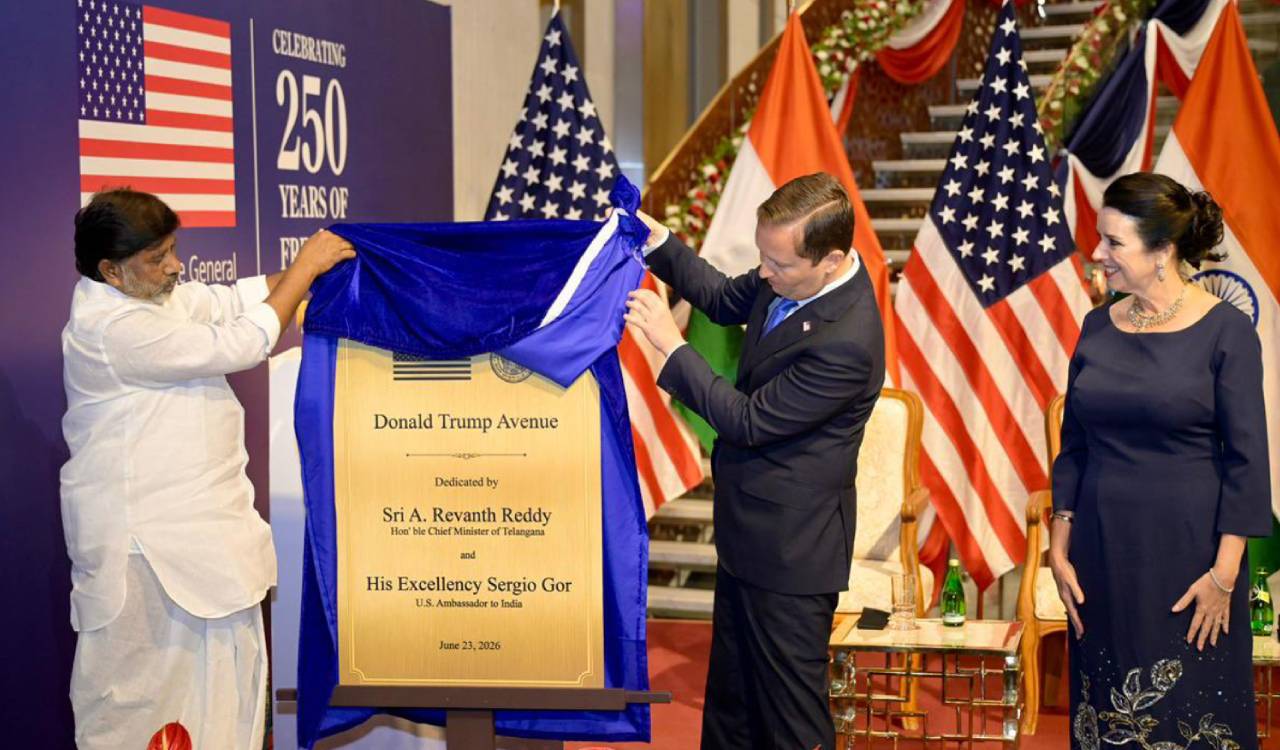 ‘Donald Trump Avenue’ inaugurated near US Consulate in Hyderabad