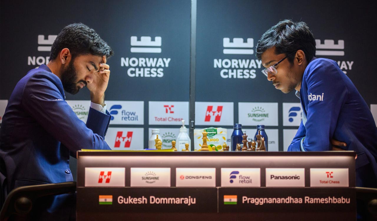 Praggnanandhaa defeats world champion Gukesh as Norway Chess title race tightens