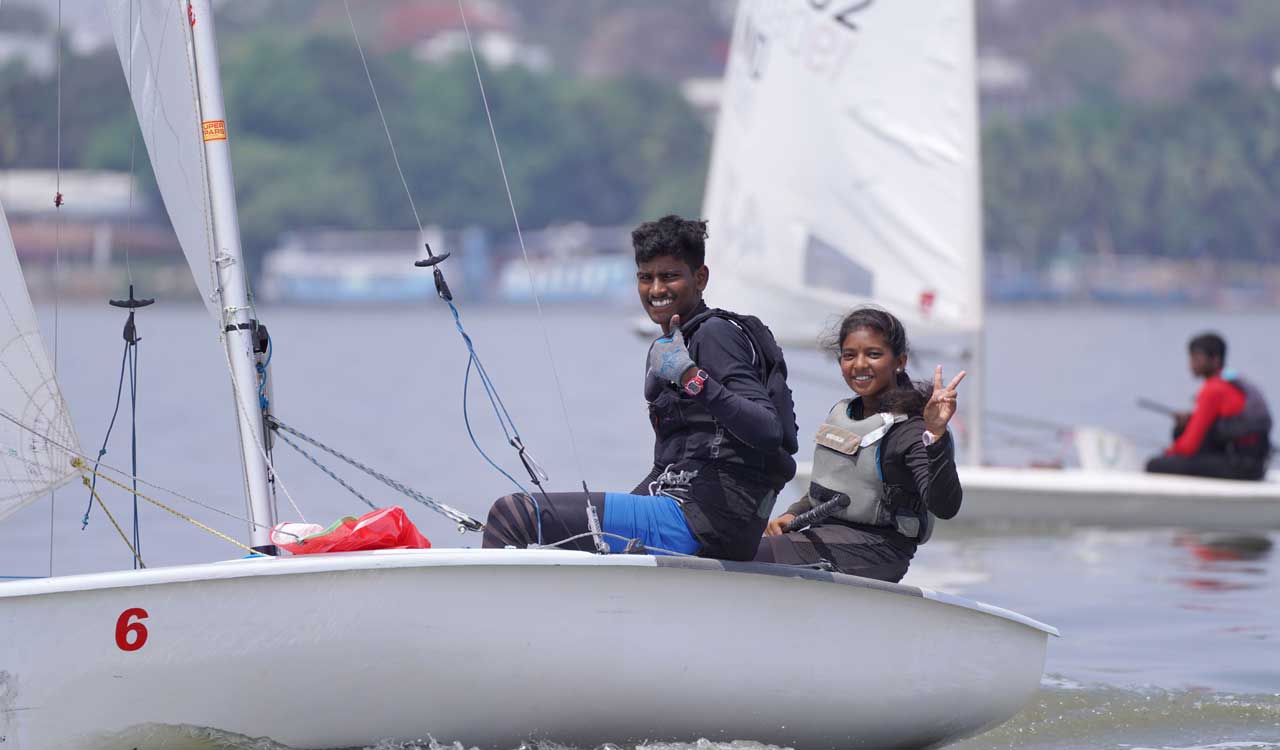 Chandralekha and Dhanush lead International 420 Class in Monsoon Regatta