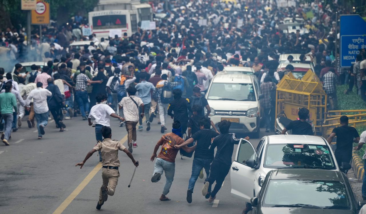 AAP slams Centre over police action on student protesters; demands Dharmendra Pradhan’s resignation