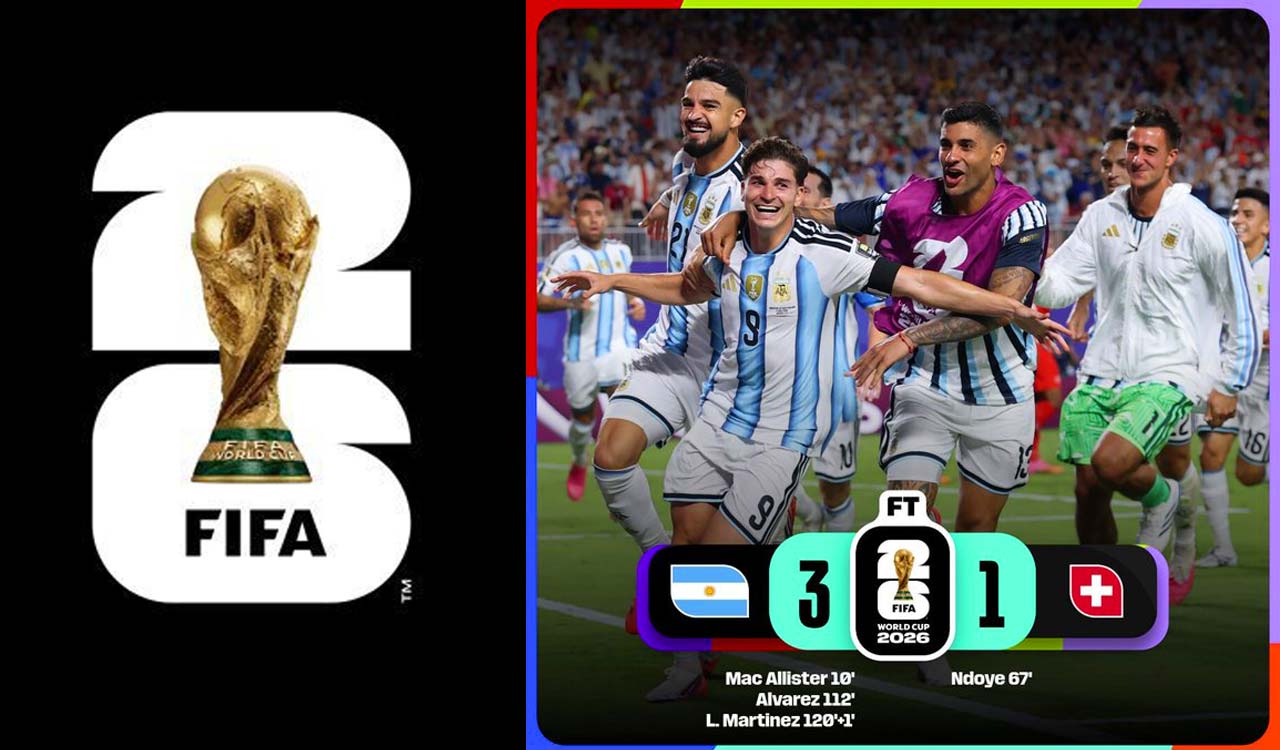 Argentina beat 10-man Switzerland 3-1 after extra time to set up World Cup semi-final against England